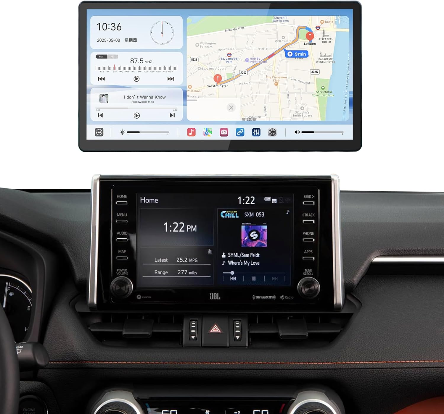 13.2’’ Android 13 Car Stereo for Toyota RAV4 2019-2022,with Wireless CarPlay & Android Auto,1920×932 Resolution、 QLED Touchscreen、8G+128G,Car Radio Upgrade