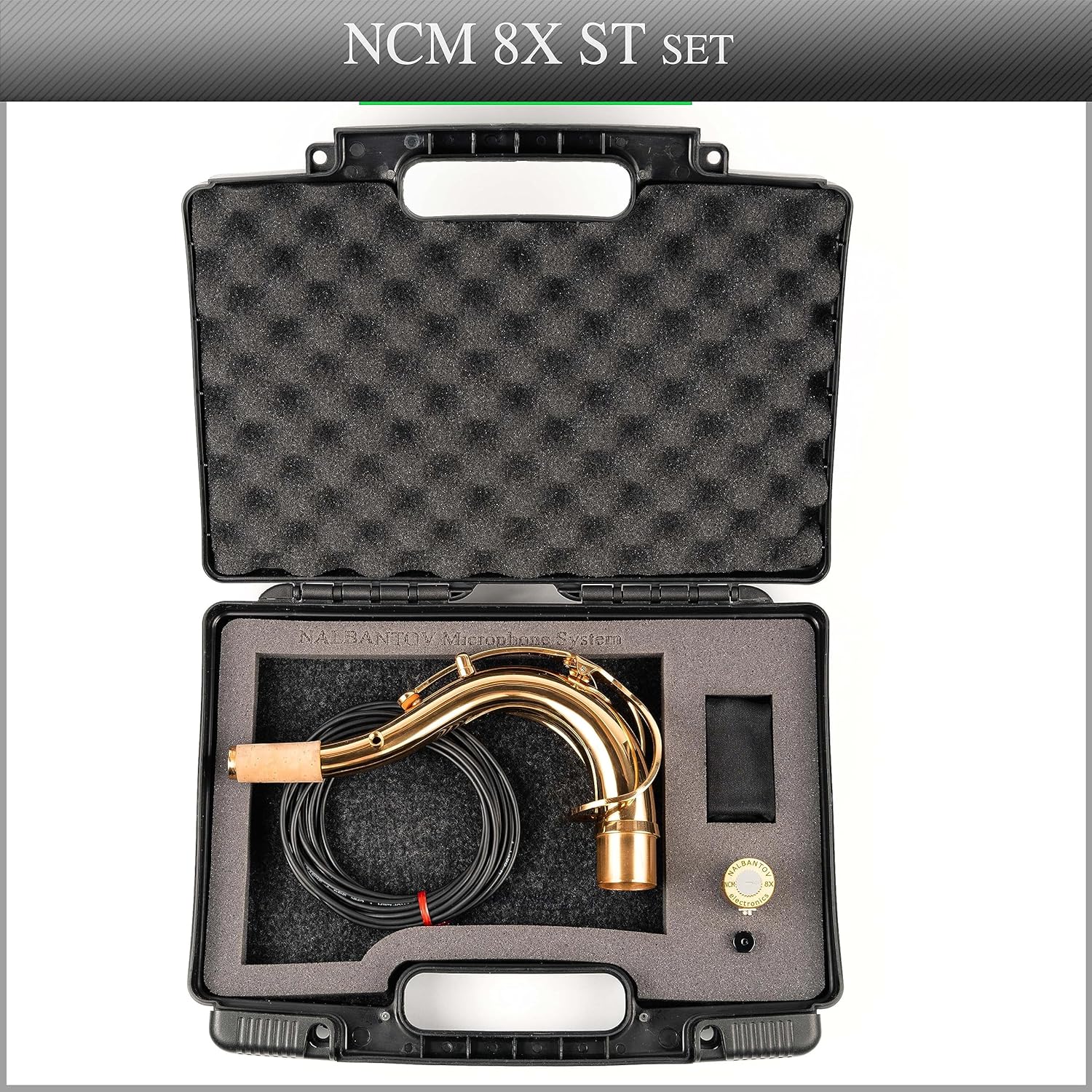 Tenor Saxophone Microphone Nalbantov NCM 8X ST set - Pickup System, Cable, Neck