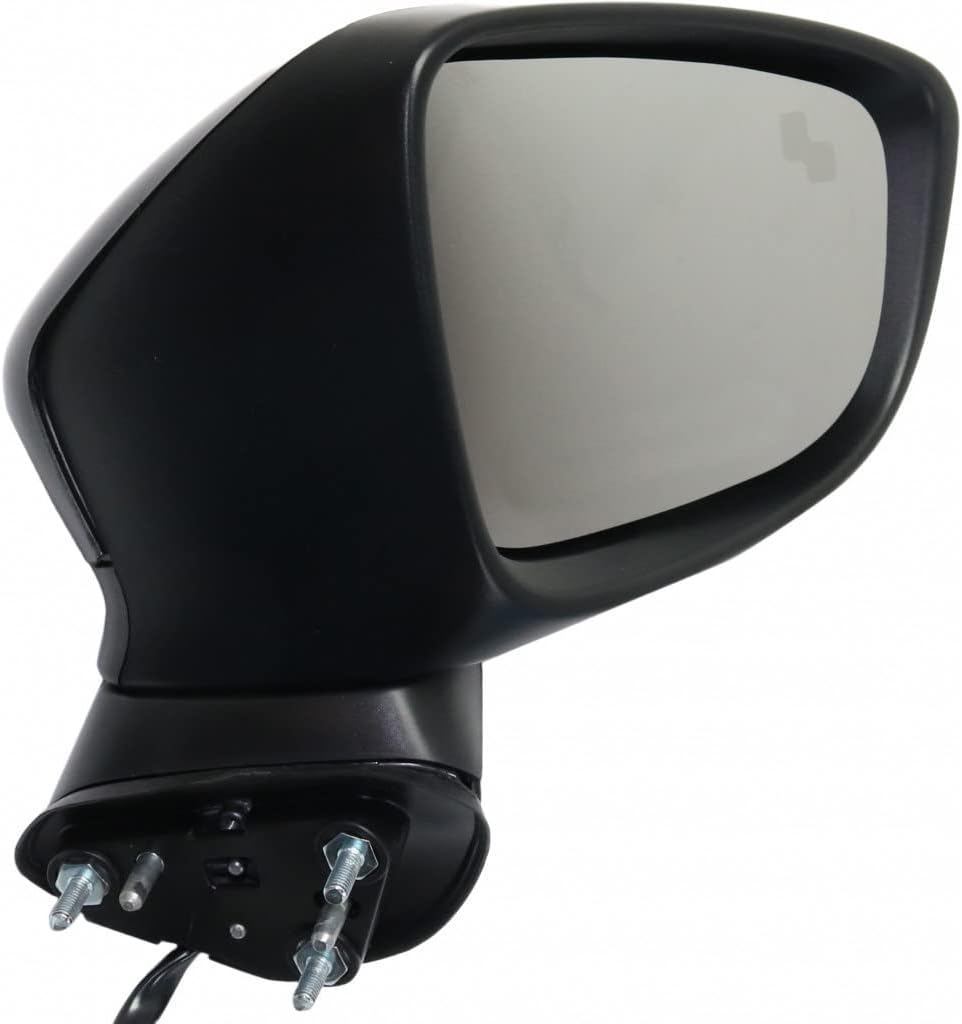 For Mazda 6 2014 2015 2016 Door Mirror Passenger Side | Power | Non-Heated | Manual Folding | w/Blind Spot Detection & Signal Light | Paintable | Replacement For GJS169121C, GJS169121C-PFM | MA1321187