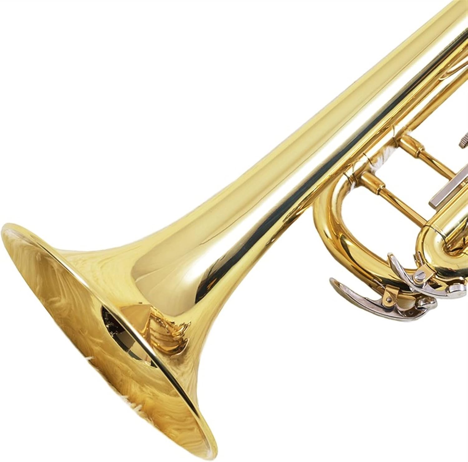 KESHUO Golden Trumpet Instrument BB Flat B Flat Three-Tone Brass for Beginners Trumpets