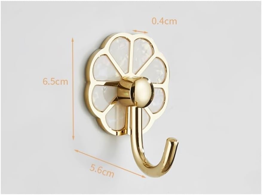 Coat Rack Metal No Punch Hole Coat Hooks Multipurpose Wall Hook for Key, Towel, Bags, Cup, Hat 10 Pack Coat Rack Wall Mount(Gold)