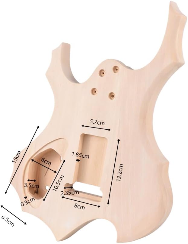 body,HUIOP guitar body unfinished,DIY Electric Guitar Unfinished Body Guitar Barrel Blank Wooden Guitar Body Replacement Parts