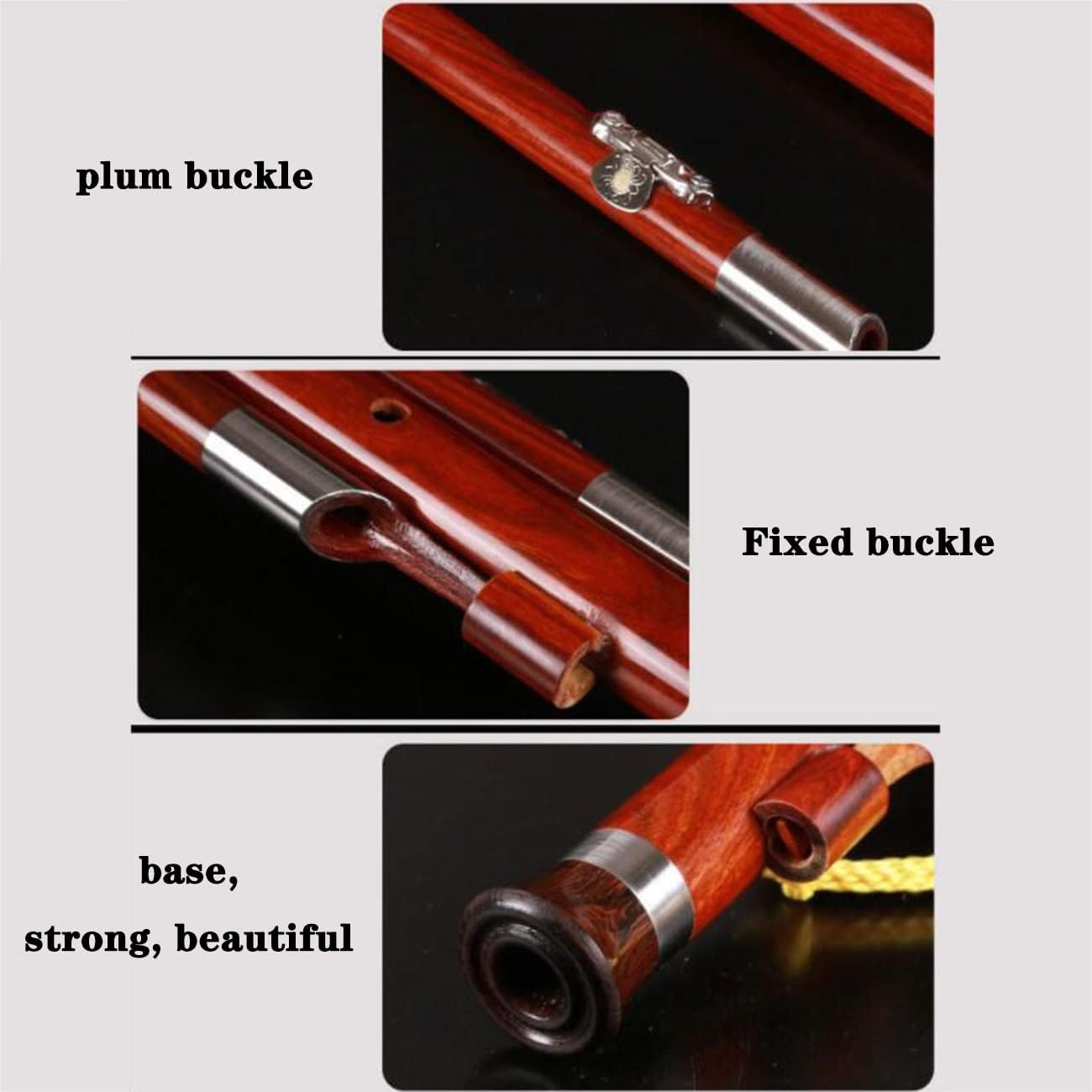 Children's Gift Flute Musical Instrument Professional Learning Hulusi Woodwind Playing C Flat B Calabash Flute Send Box (Color : Brown, Size : C-Key)