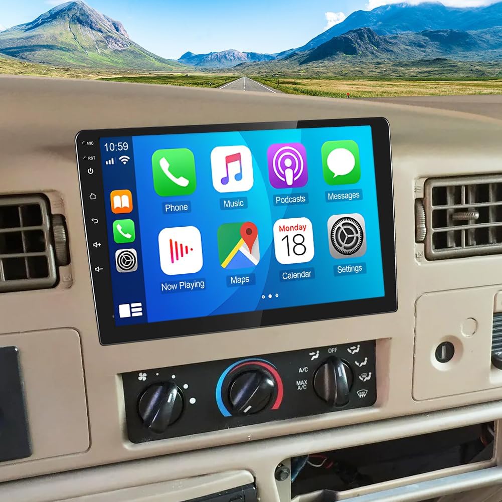 4+64G Android 14 Double Din Car Stereo Radio for 1999-2004 Ford F250 F350 Super Duty 10.1