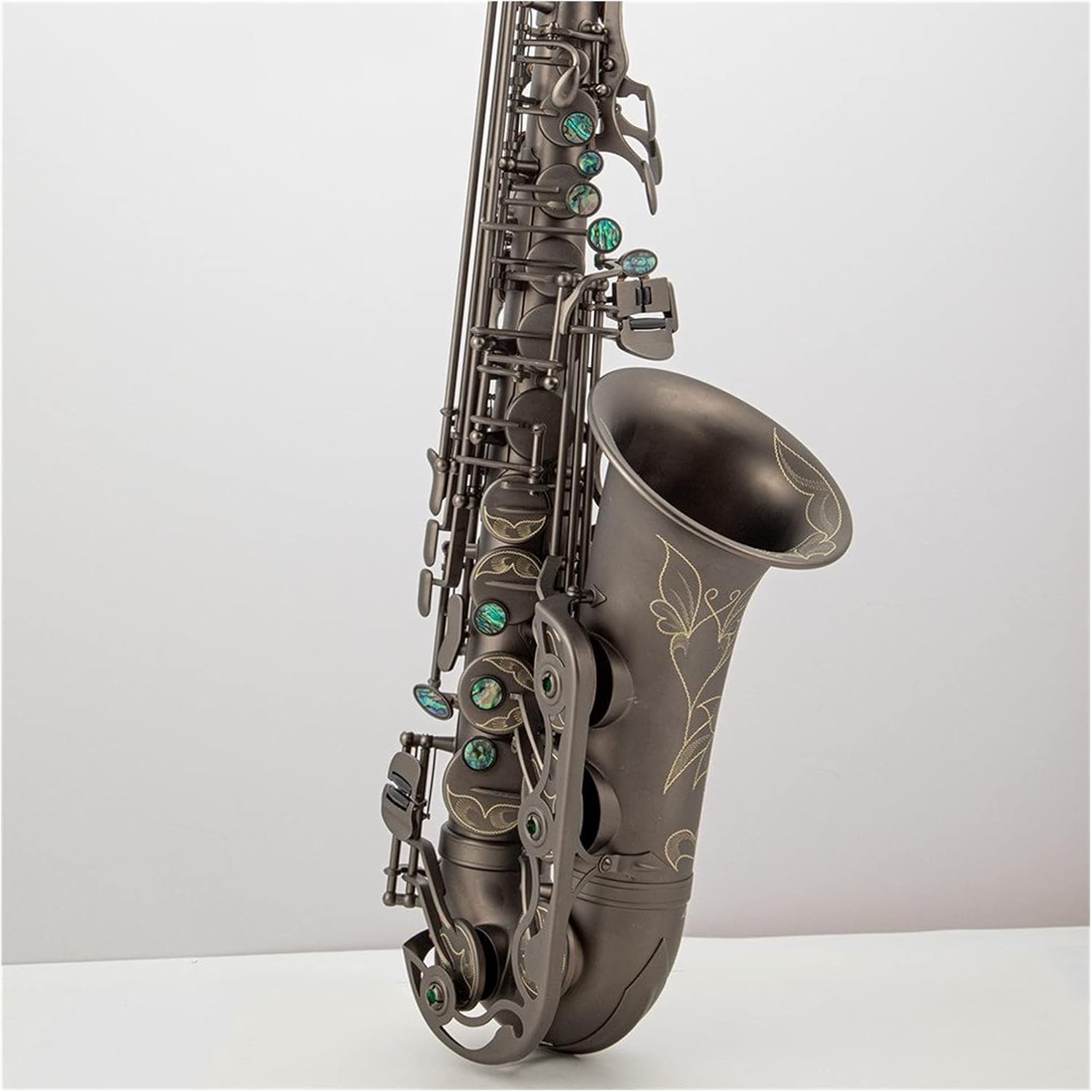 Alto Saxophone E Flat Matte Black Musical Instruments Saxophone Professional Grade Encarved Student Saxophone