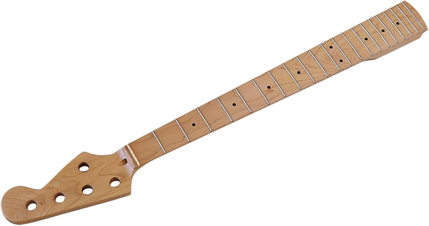 Electic Bass Guitar Neck 5 String Natural Maple Wood Matte 21F 7.5cm Width Electric Guitar Neck
