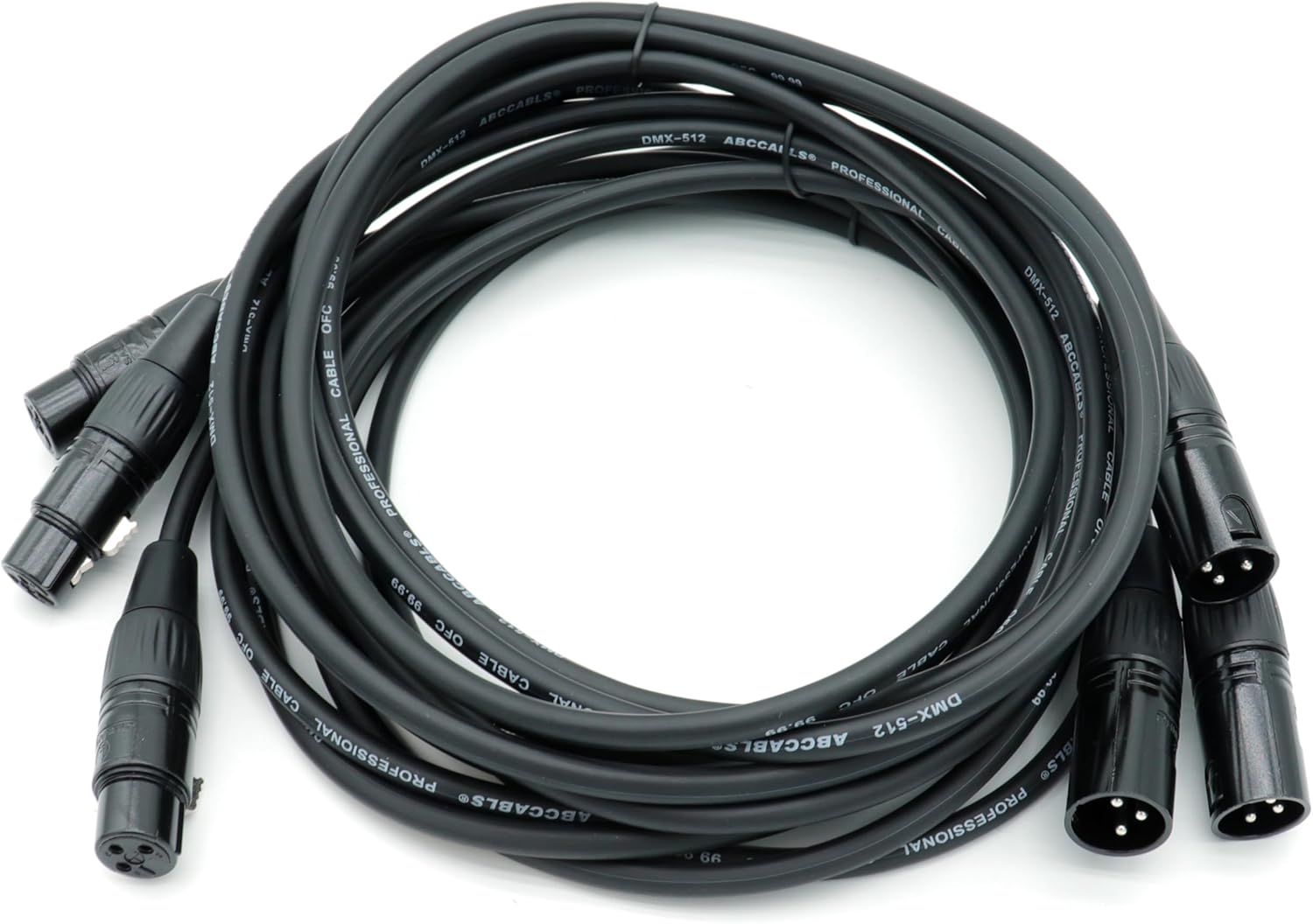 3M XLR Microphone Cable – Oxygen-Free Copper Male to Female 3-Pin Balanced Cord, Black