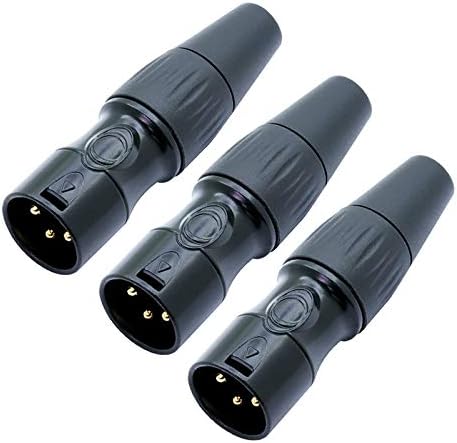 Davitu Electrical Equipments Supplies - 100pcs/lot 3 Pin XLR Plug Jack Male/Female 3 Pole XLR Socket Microphone MIC Cable Wire Connector Black Color s - (Color: Mix(50Male 50Female))