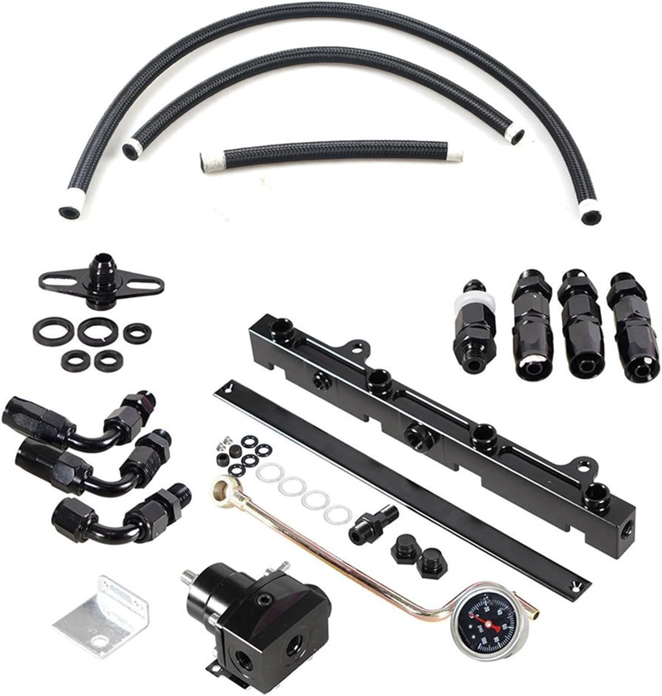 K Series Tucked Swap Fuel Line System Kit Fit for K20 K24 DC2 EG EK Civic Integra AN6 Aftermarket Part Replace