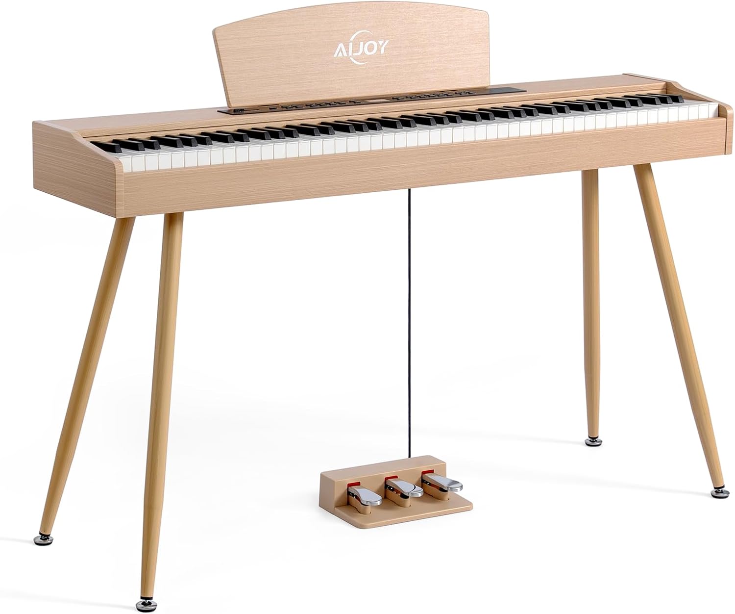 AiJoy Digital Piano Keyboard Hammer Weighted 88 Keys, Full Size Electric Piano for Beginners, with LCD Display and Tripal Pedal, Supports USB-MIDI/Wireless Connect, ADP-50