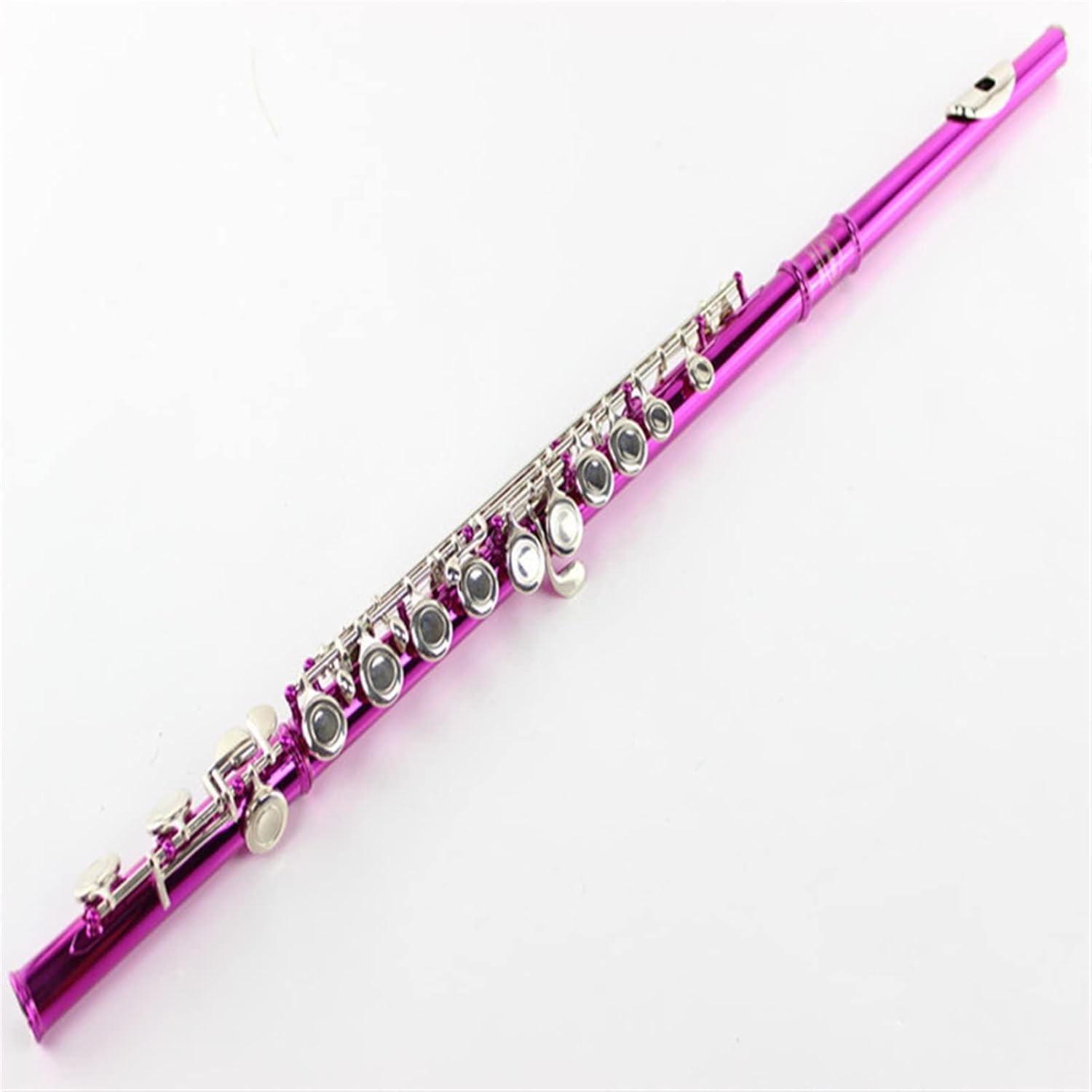 Flute Musical Instrument Wind Instrument Color Flute 16 Hole Closed Hole C Flute B Tail E Key Pink Nickel Key Flute Starter Flute