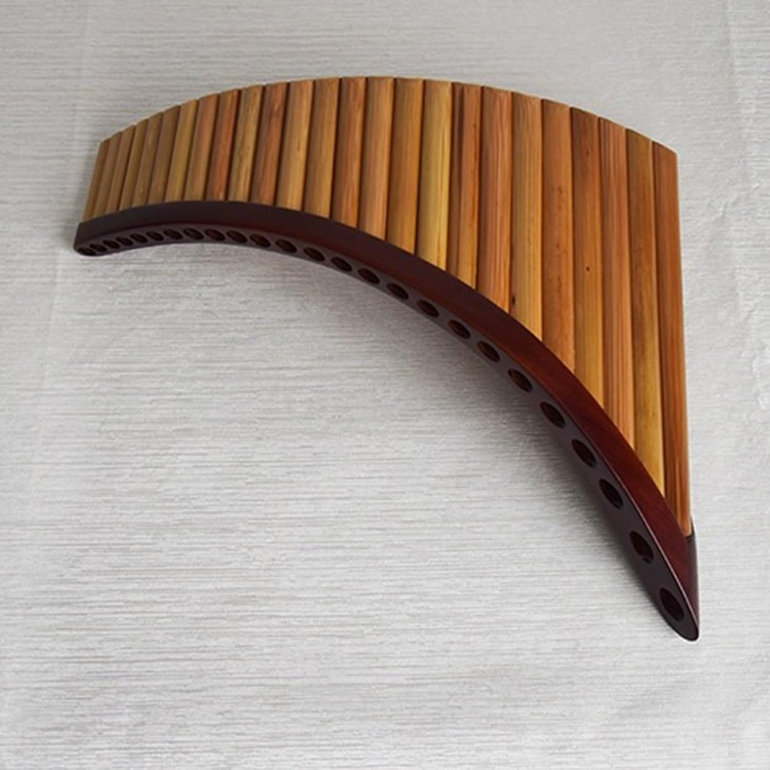 25 Pipes Bamboo Pan Flute Bagpipes G Key or C Key Musical Instrument Pan Pipes Woodwind key Professional Panpipe Pan Flute Instrument (Color : G Key, Size : Right Hand)