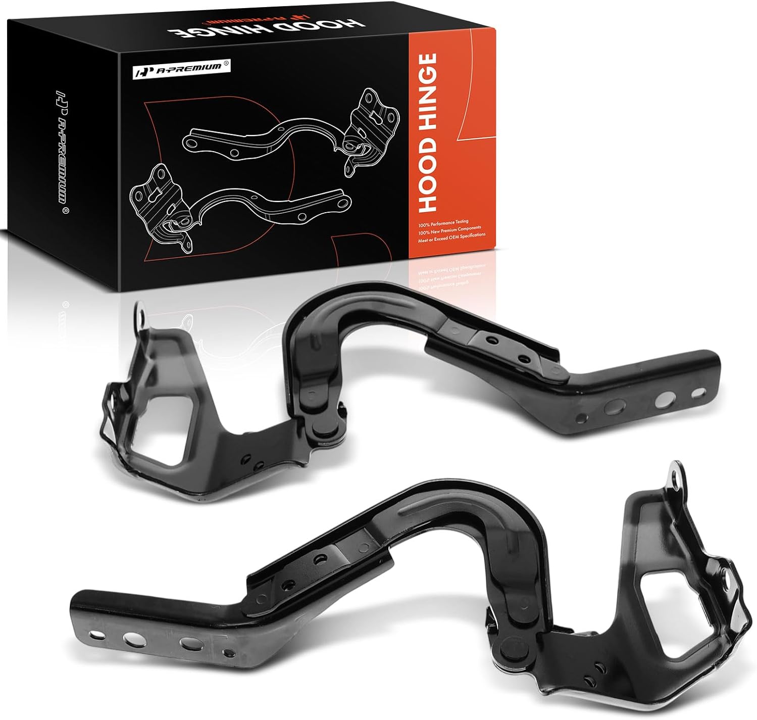 A-Premium Front Driver and Passenger Hood Hinges Compatible with Honda HR-V HRV 2023 2024 Sport Utility, Front Left and Right Side, 2-PC Set