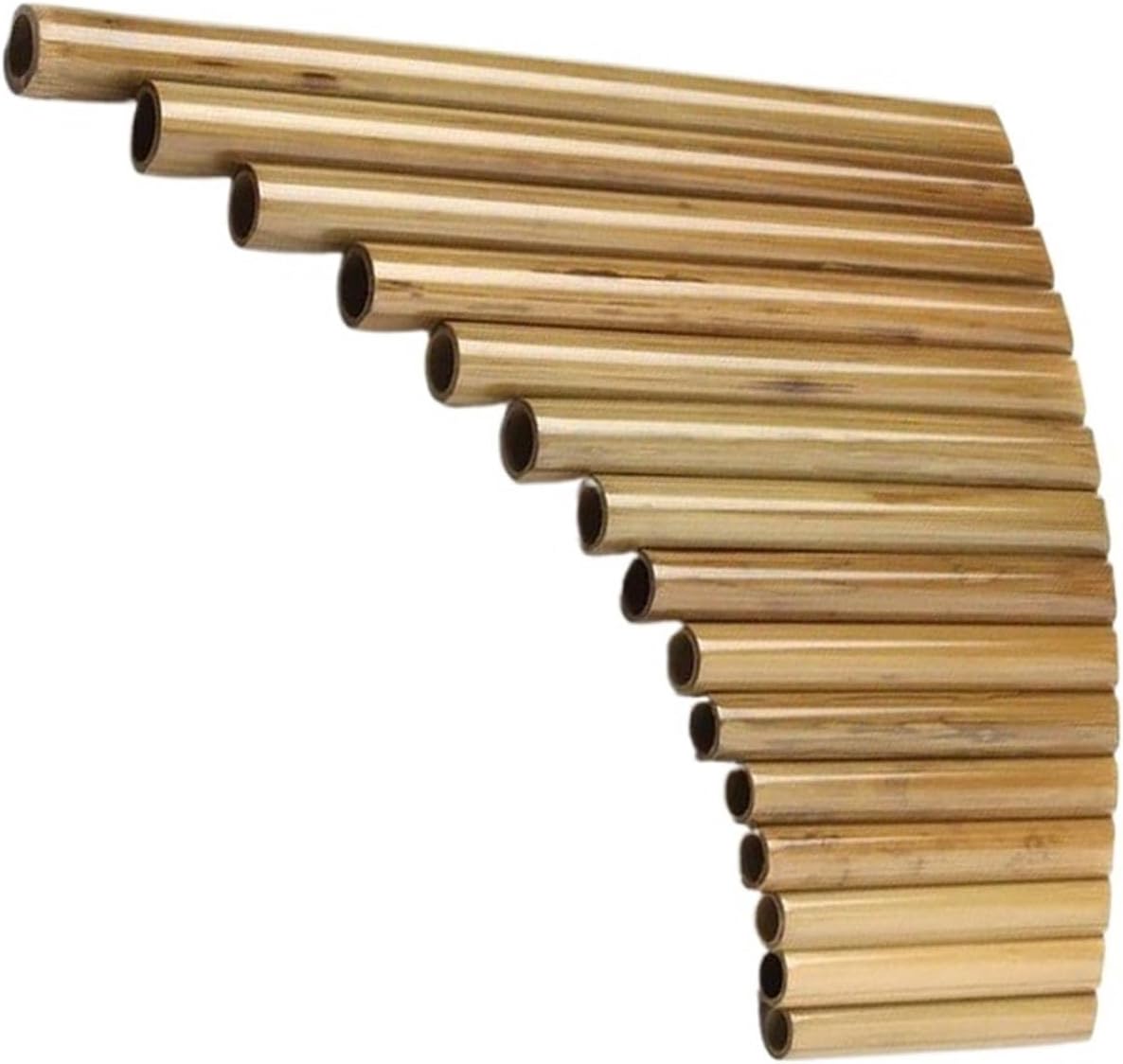 Handmade Pan Flute Woodwind Original Color G Key Folk Musical Instruments 15 Pipes (Color : Left)
