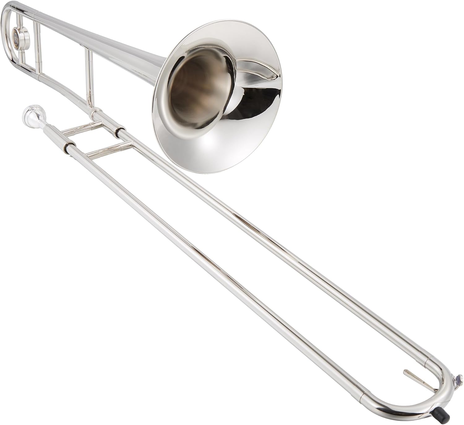 Senfot Alto Trombone Starter Kit, Bb Nickel-Plated Brass with Case, Mouthpiece, Gloves, Cloth; Accurate Tone and Penetraing Sound, School Band & Orchestra Essential Instrument