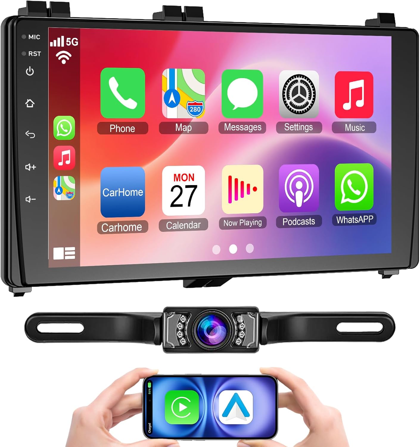 for Toyota Corolla Radio 2017 2018 2019, Car Stereo Built-in Bluetooth FM Android 13 Head Unit DSP Wireless Carplay Android Auto, 9