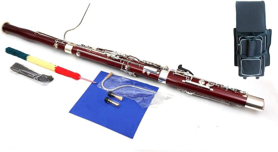 Advance C Key Bassoon Maple Wood C tone Silver plated 26 Keys Bassoon Woodwind Instrument with Case Accessories