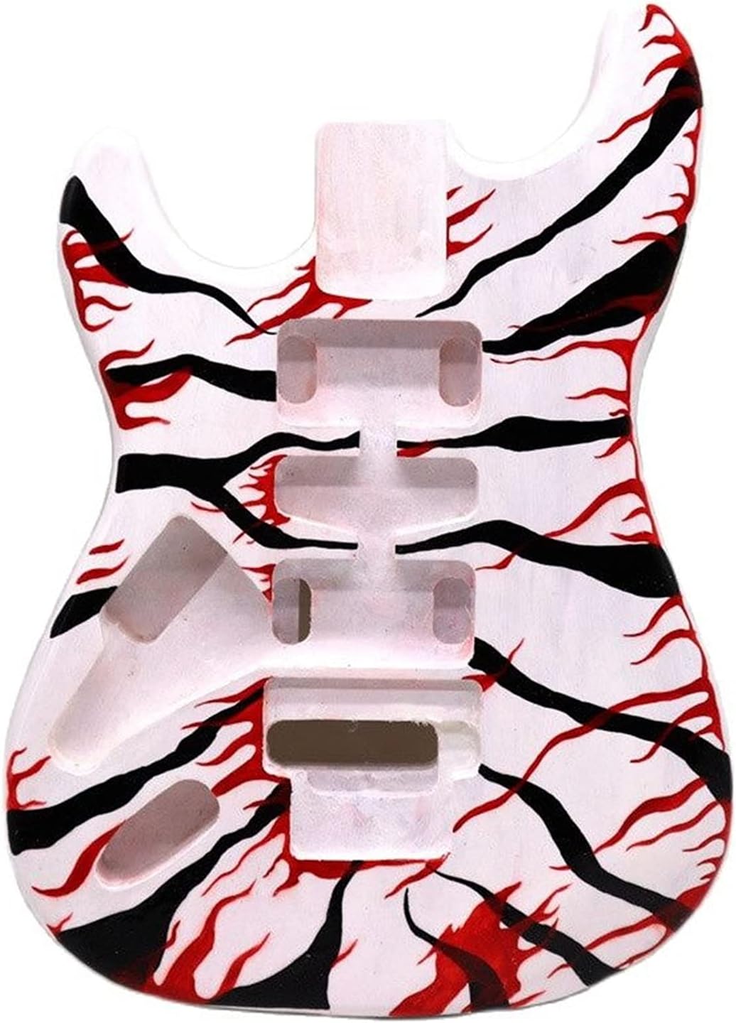Unfinished Guitar Kit Left Hand DIY Hand Paint Poplar Wood ST Electric Guitar Body White Customized Painting Guitar Barrel Handmade ​Guitar Body