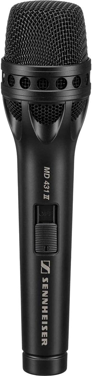 Sennheiser MD431-II Super-Cardioid Handheld Dynamic Microphone,Black