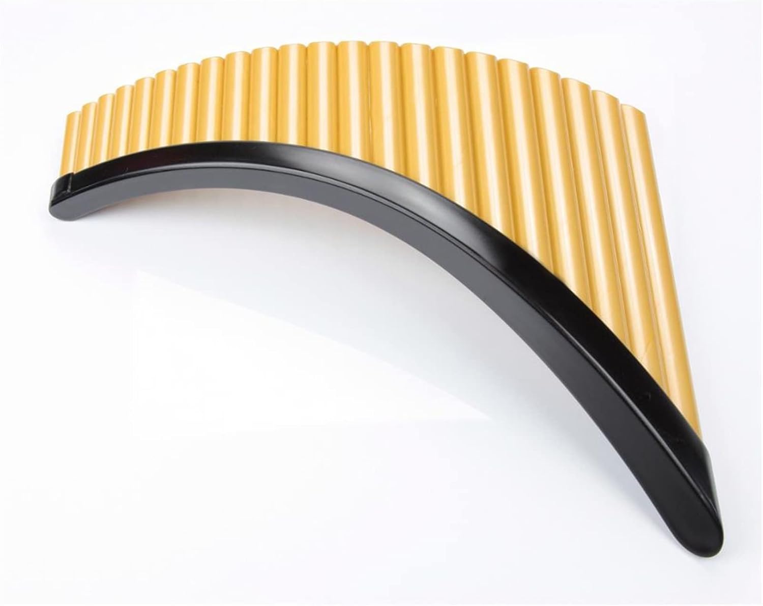 PanPipes Woodwind Instrument 22 Pipes Panpipes G Key Tunable ABS Plastic Base Panflute Professional Pan Pipe Musical Instrument (Color : Golden Left Hand)