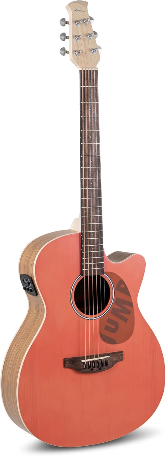 Applause Electric Guitar Jump OM Cutaway Electro Peach AEO-69-O