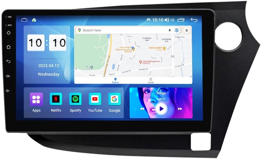 Android Car Stereo for Honda Insight 2009-2014 RHD,9 inch IPS Touchscreen with Upgrade Wireless CarPlay & Android Auto,WiFi/GPS,Support SWC and Subwoofer,8-Core 8G+256G