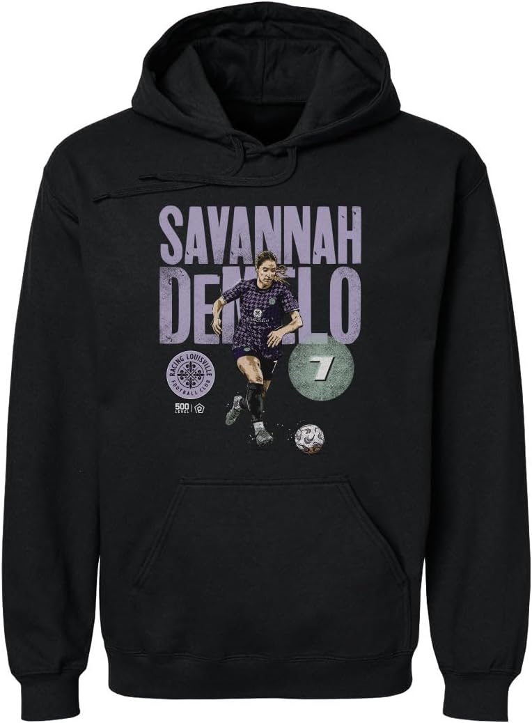 500 LEVEL Savannah DeMelo Racing Louisville FC Bold Men's Hoodie Sweatshirt