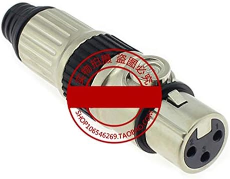 Davitu Electrical Equipments Supplies - 100pcs Microphone 3 Pin XLR Balance Connector Gold Plating Rome Male Female Copper XLR Plug - (Color: 10pairs)