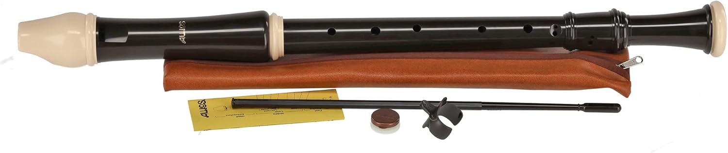 Aulos C-tenor recorder, Dark Brown, Synthetic Resin, Baroque Fingering, ABS Plastic, Ideal for Beginner to Intermediate Players