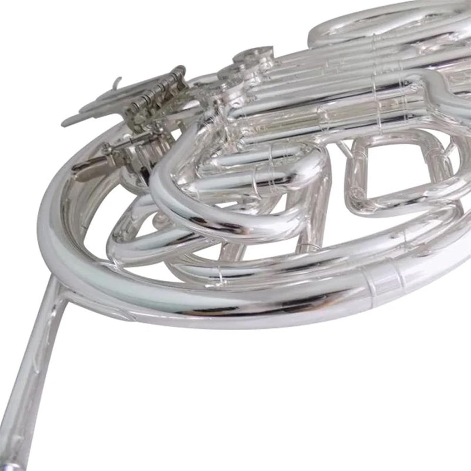 Brass French Horn F/Bb Double French Horn Musical Instruments Divided Silver Plated With Case Mouthpiece Easy To Install