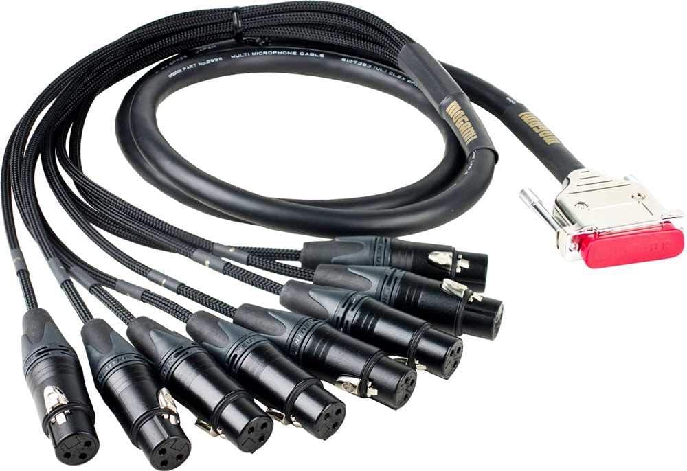 Mogami Gold DB25-XLRF 8-channel Analog Interface Cable Multichannel Audio Cable Snake Gold Contacts 2 Feet with Lifetime Warranty