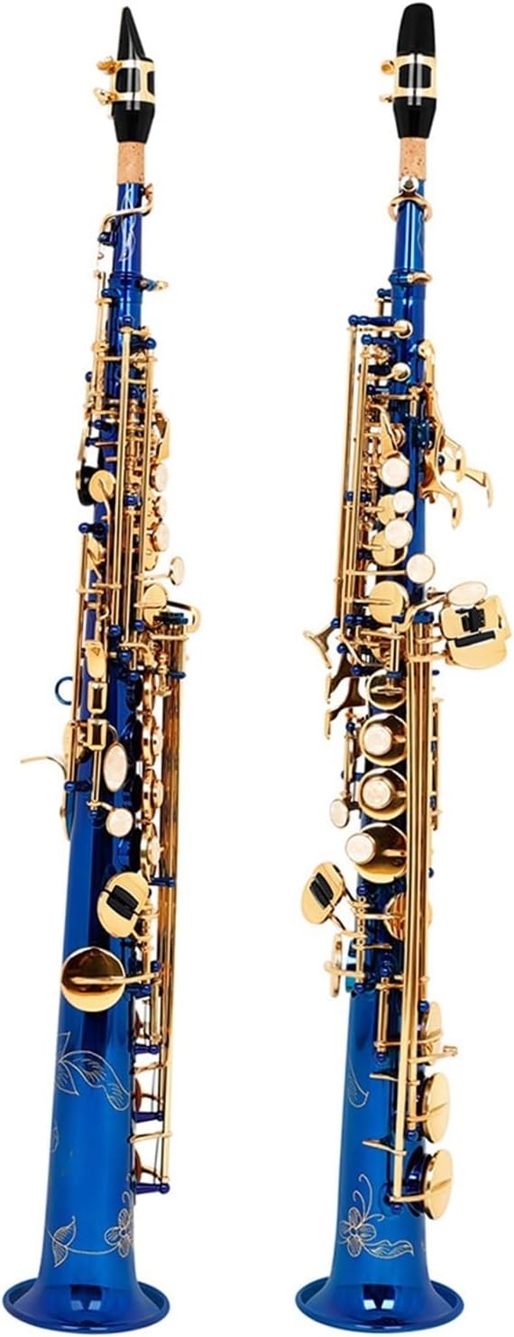 Saxophone for Beginners B Flat Soprano Saxophone Woodwind Instrument Beginner Adult Grade Test Performance Level Straight Saxophone