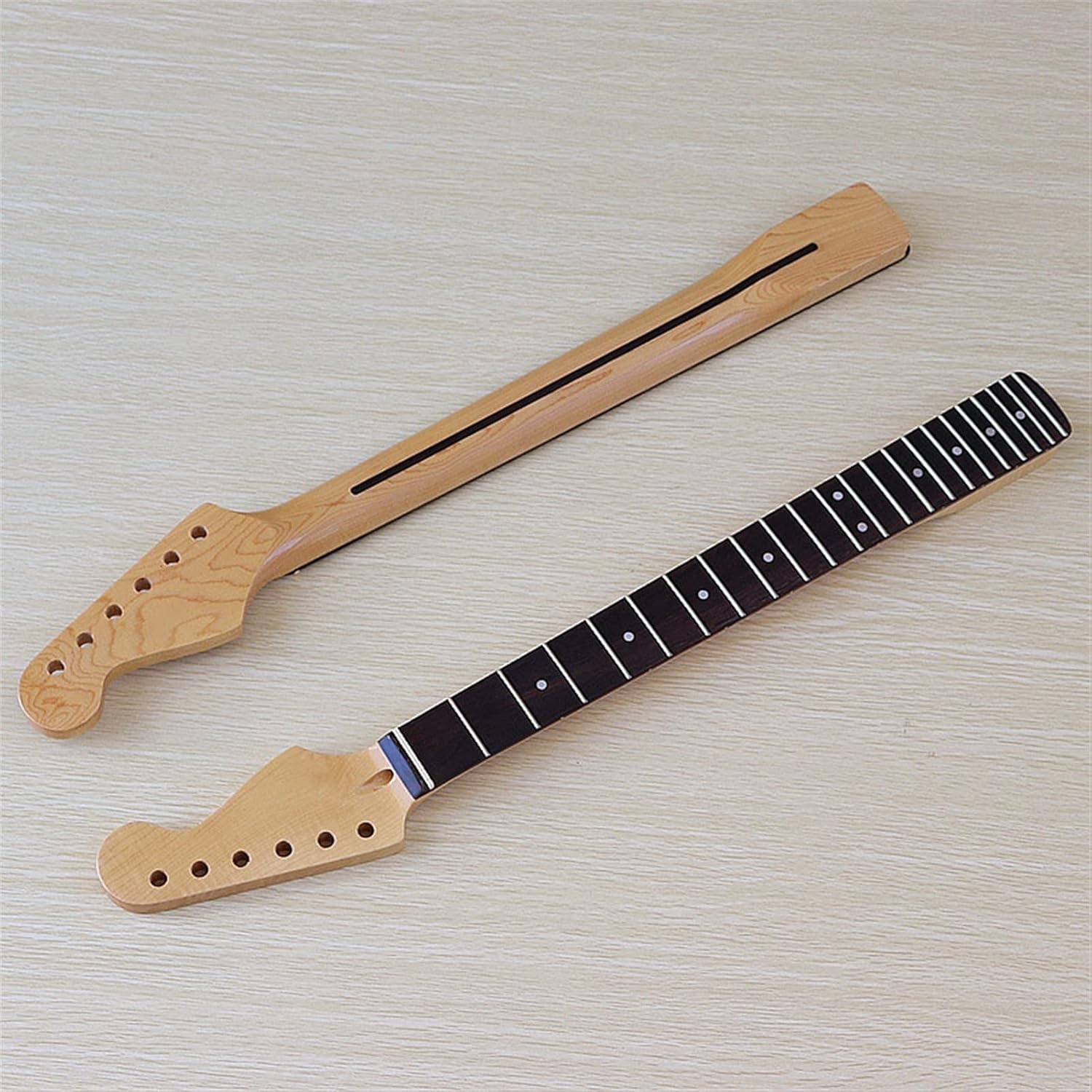 22 Frets Inlay Dots Maple Electric Guitar Neck Rosewood Fingerboard Wood Color Guitar Accessories Unfinished Guitar Neck