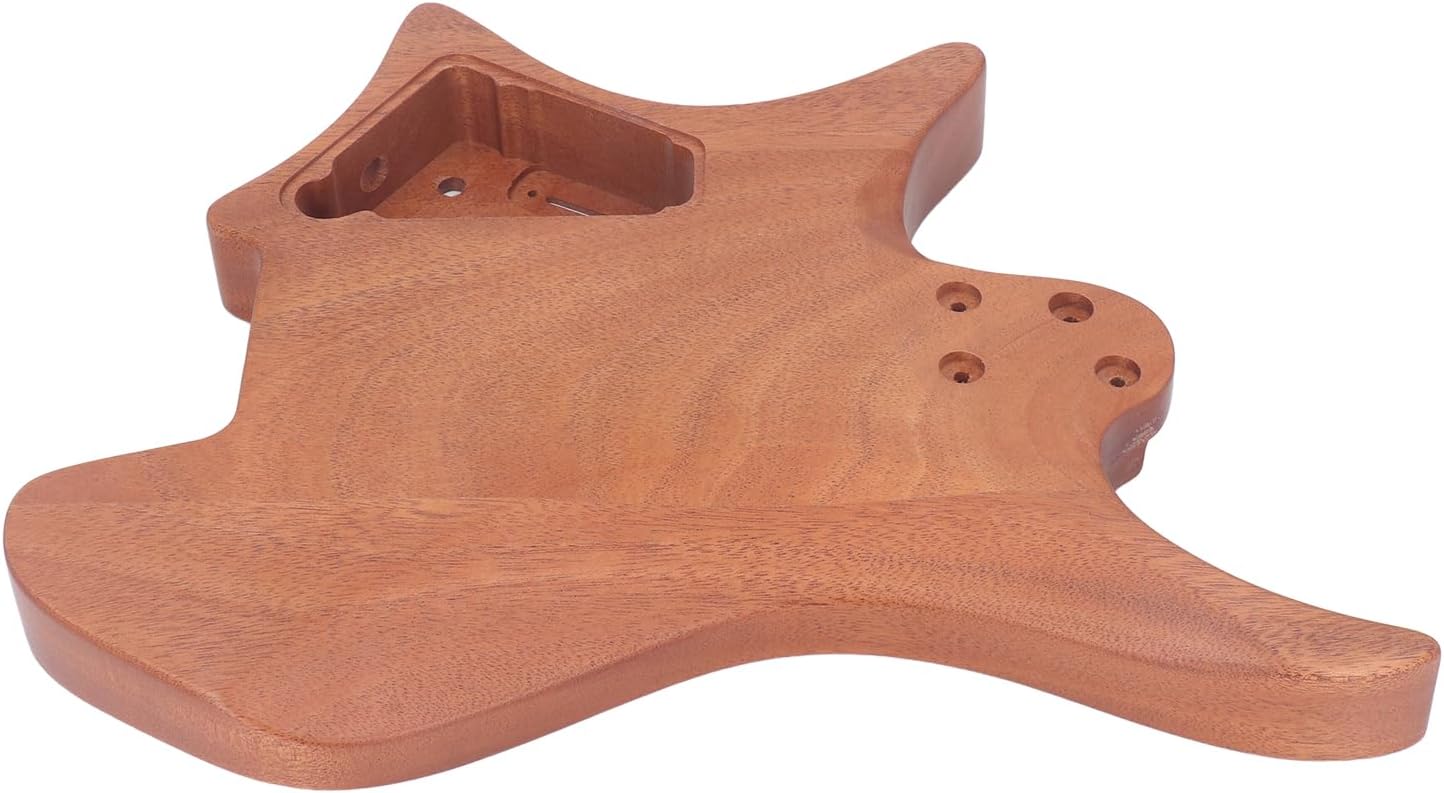 Guitar Body Unfinished Polished Guitar Parts Special Shape Mounting Holes with Mahogany Material for Service Life