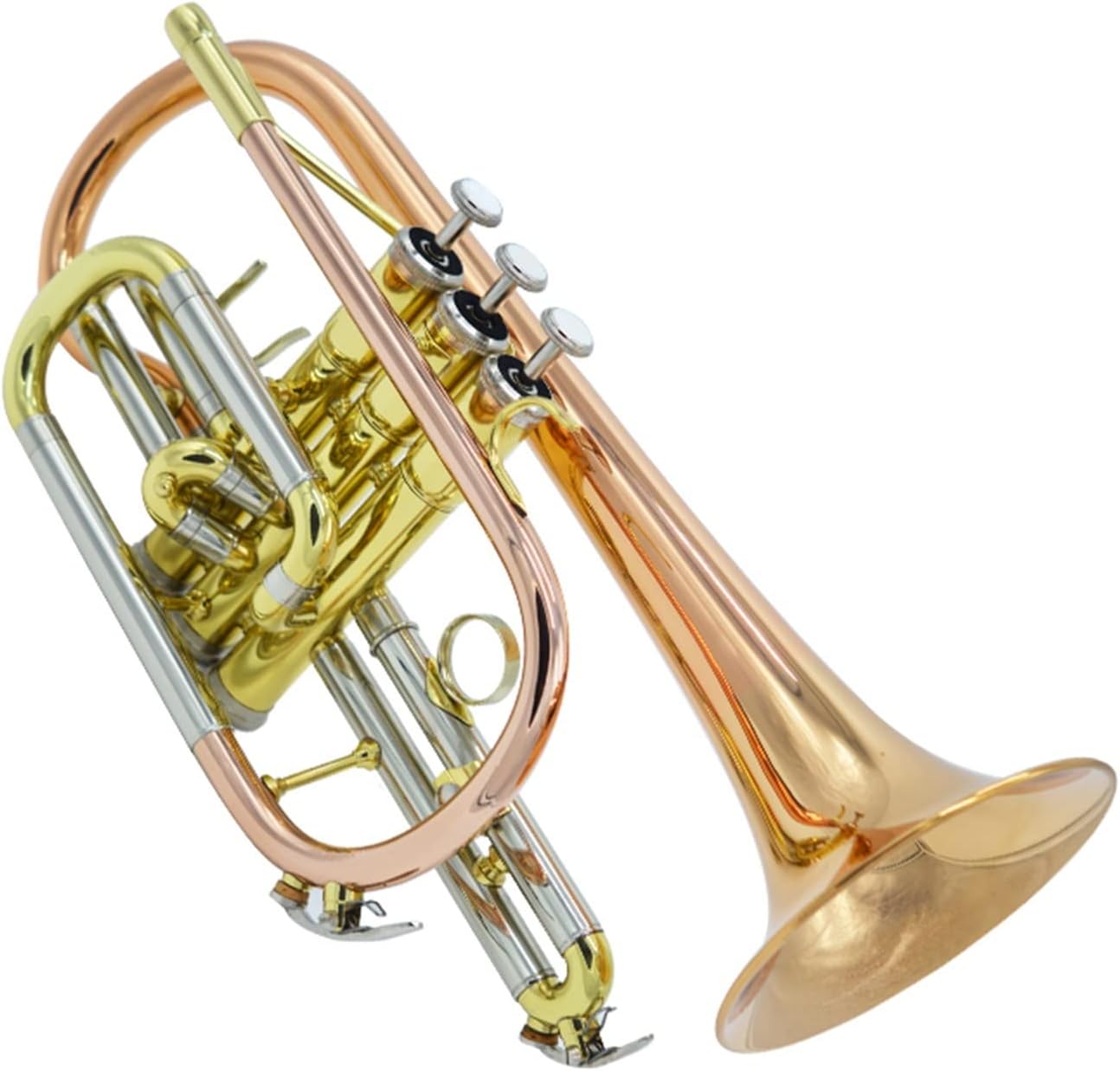 KESHUO B-Flat Cornet Musical Instrument Phosphor Bronze Material Beginner Grade Test Professional Playing Band Trumpets