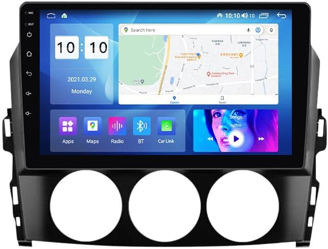 Android Car Stereo for Mazda MX-5 2008-2015,9 inch IPS Touchscreen with Upgrade Wireless CarPlay & Android Auto,WiFi/GPS,Support SWC and Subwoofer,8-Core 8G+256G