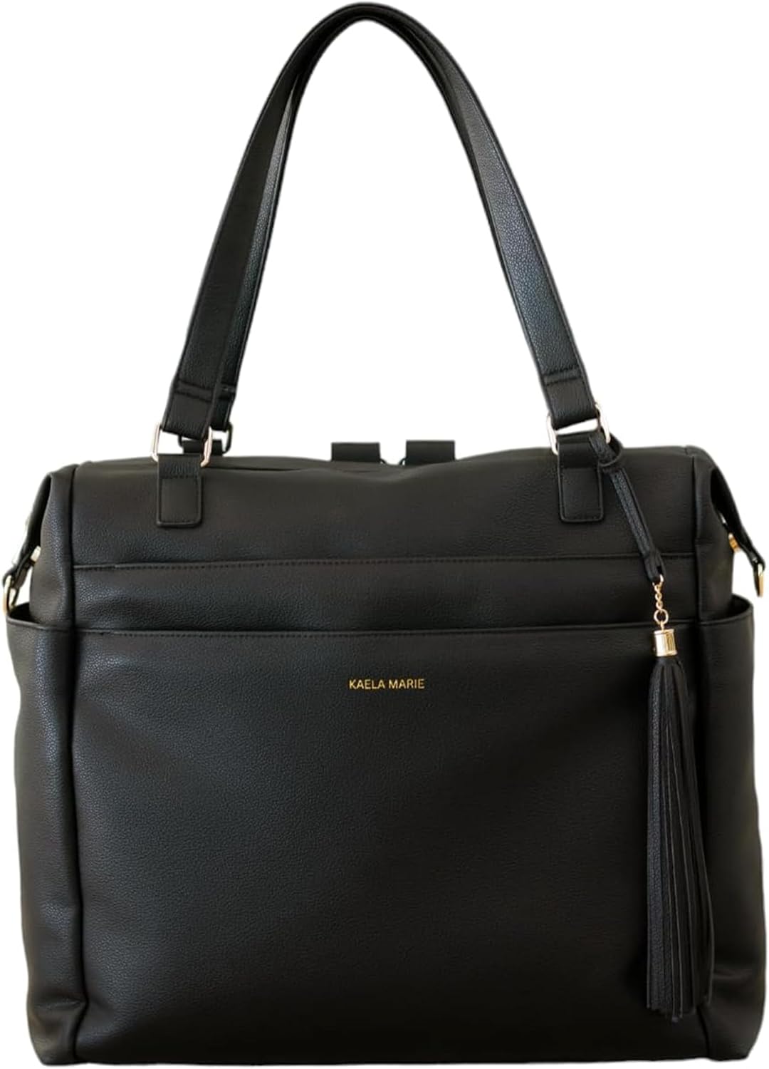 Large Diaper Bag Backpack, Vegan Leather Diaper Travel Tote Bag with Changing Pad and Stroller Straps