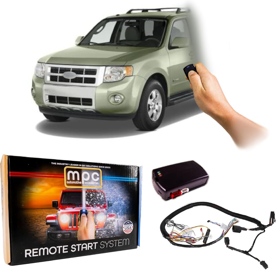 MPC Plug & Play Factory Remote Activated Remote Start Kit Compatible with 2008-2012 Ford Escape Hybrid - Includes T-Harness