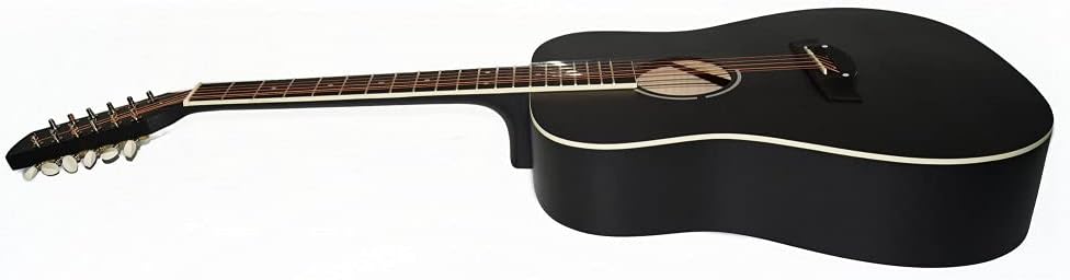 Brand New Acoustic Guitar 12 Strings made in Ukraine Trembita Natural Wood Black Amazing Sound! (Eagle 12 string)