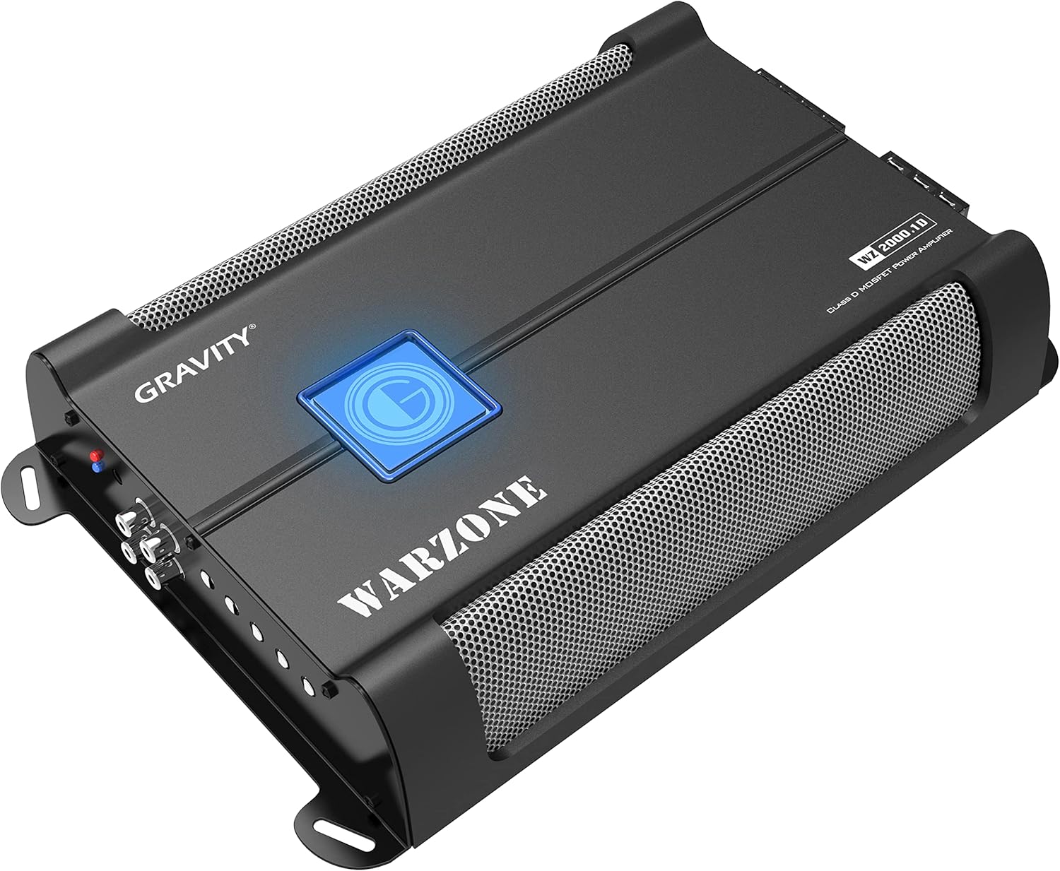Gravity 2000.1D Class D Car Audio Amplifier – 1000 Watts True RMS @ 1 Ohm Max Power at 2000W, 1/2/4 Ohm Stable, Digital, Monoblock, Mosfet Power Supply, Great for Subwoofers