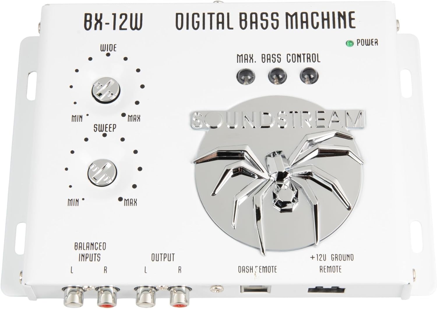 Soundstream BX-12W – White Bass Processor | Subwoofer Bass Booster and Epicenter Alternative for Factory & Aftermarket Sound Systems | Car Audio Bass Restoration Processor with Remote Control