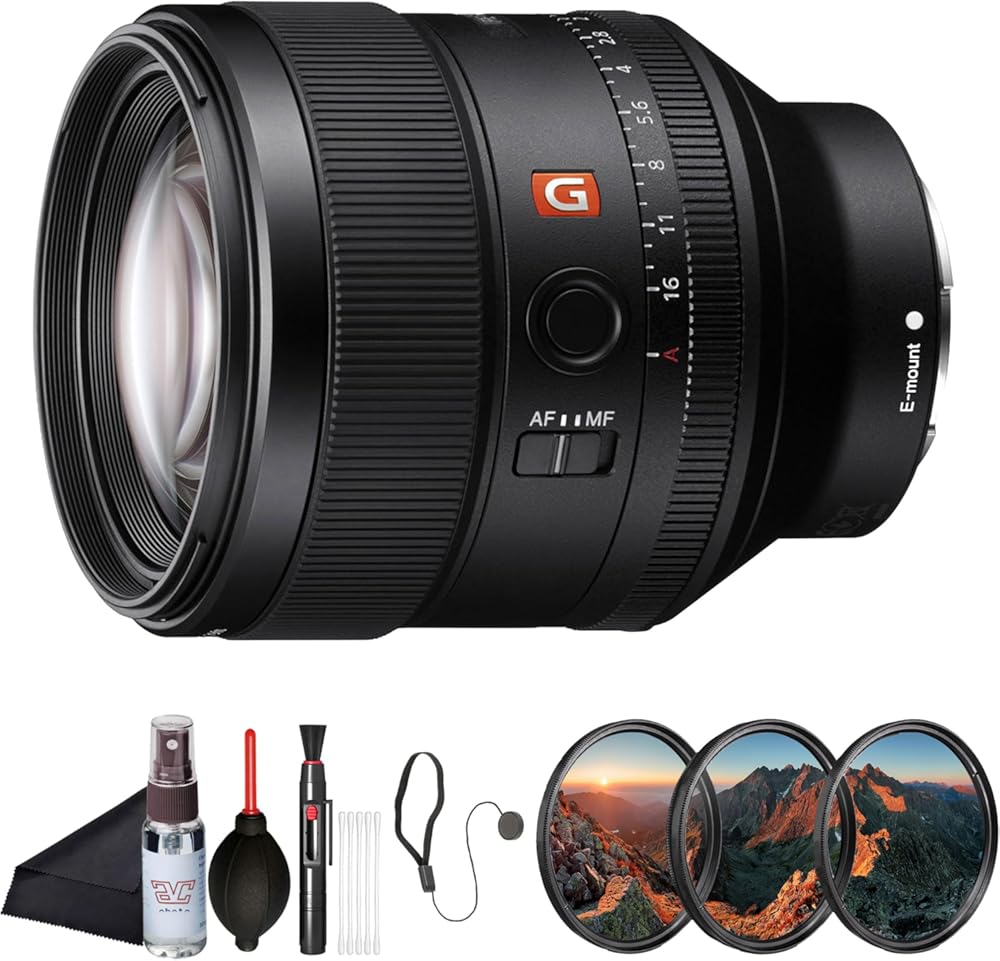 Sony FE 85 mm F1.4 GM Portrait Prime Lens (SEL85F14GM) – Full-Frame E-Mount | G Master Optics | Ultra-Bright F1.4 Aperture |Filter Kit, Cap Keeper, Cleaning Kit, and More