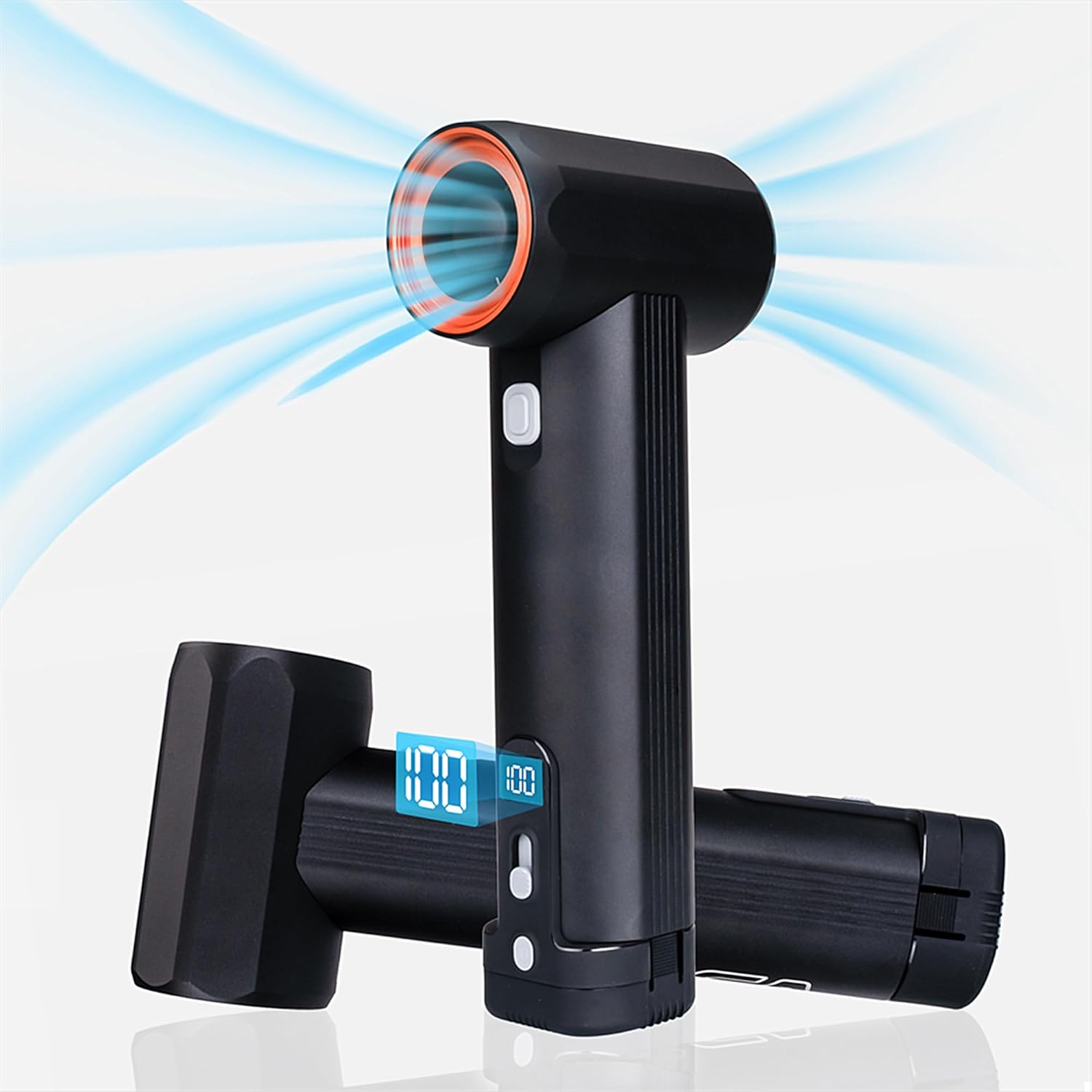 Kica Car Dryer - 390CFM Airflow, 785W Car Blower, 6 x 4000mAh Batteries, 205MPH Speed, Smart Display, Cordless Car Dryer Air Blower for Car Detailing, Lawn Care, Snow Removal - Jet Fan MAX