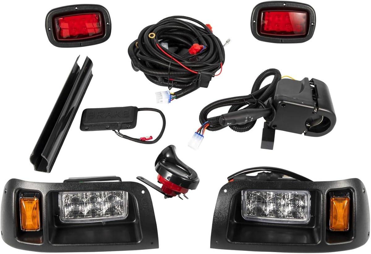 Dr.Acces Club Car DS LED Light with Deluxe harness and Upgrade Headlight Power Kits | with Turn Signals, Hazard Flasher, Horn and Brake for Club Car DS Gas & Electric Golf carts (1993 & up)