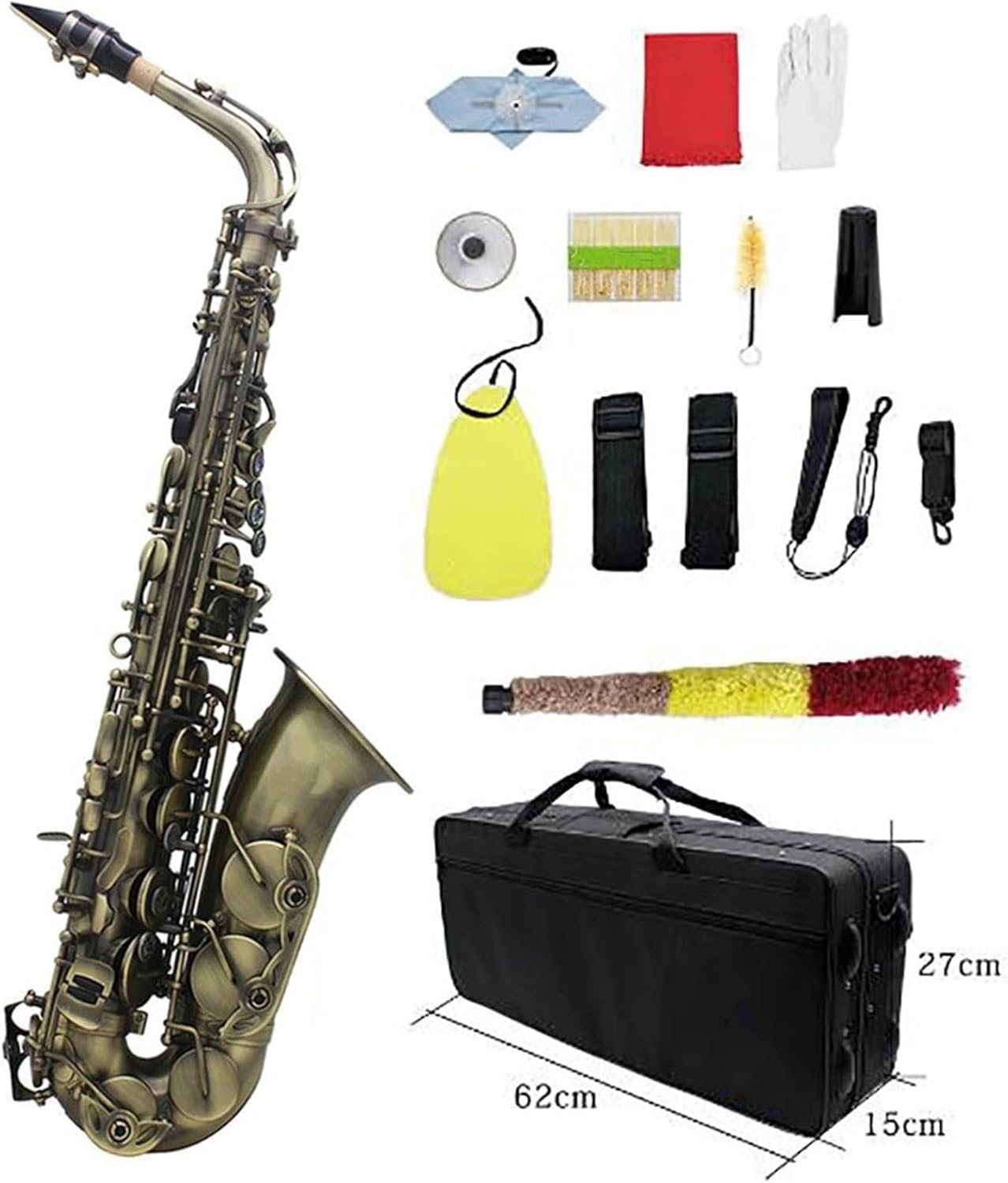 EB Alto Saxophone Antique Green Professional Woodwind Instrument Abalone Shell Key E Flat Sax with Parts