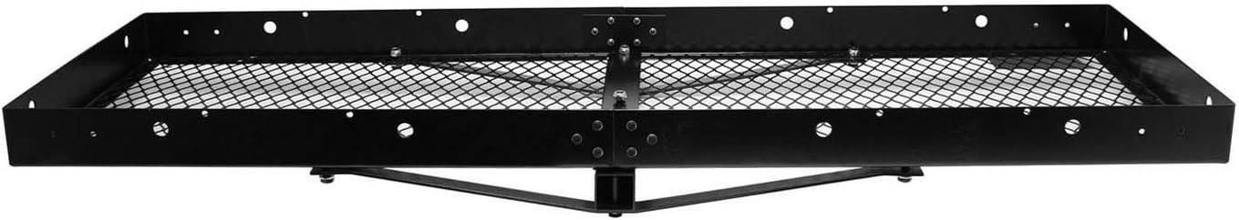 Bully CR-112F Black Coated Steel Universal Fit Truck Foldable Hitch Receiver Cargo Rack 19