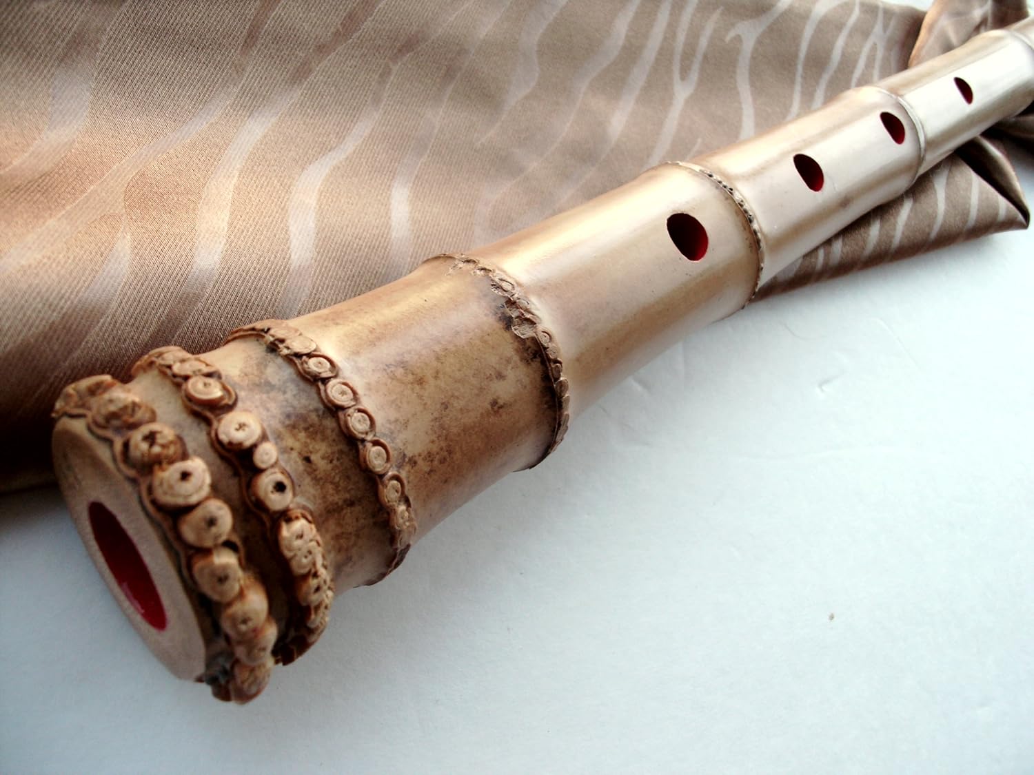 1.7 Shakuhachi w. Root End Kinko voicing Hole Utaguji Traditional Zen Instrument