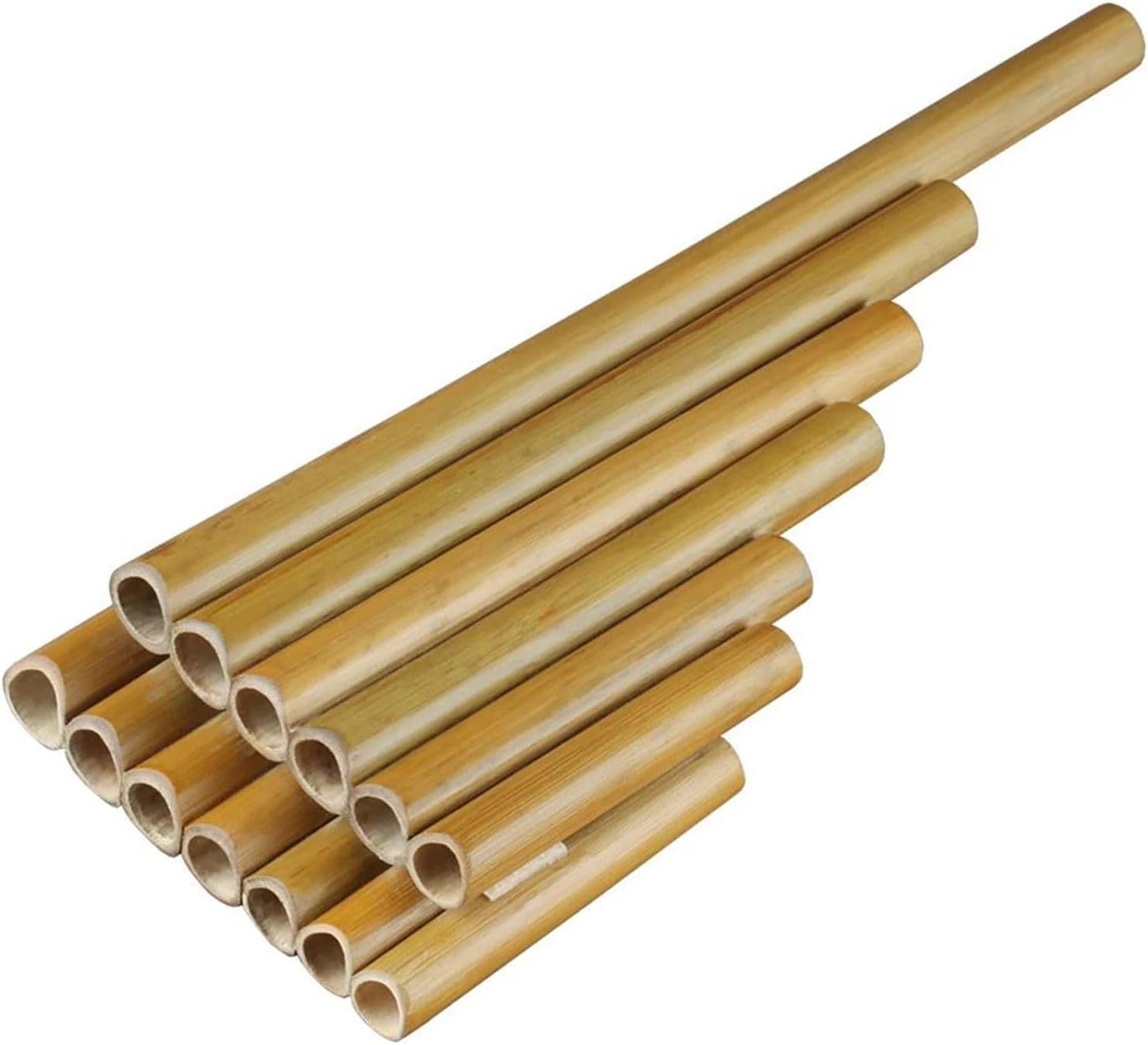 13 Pipes Pan Flute G Key Folk Musical Instruments Original Colour Flute Pan Woodwind Instrument Handmade Pan Pipes