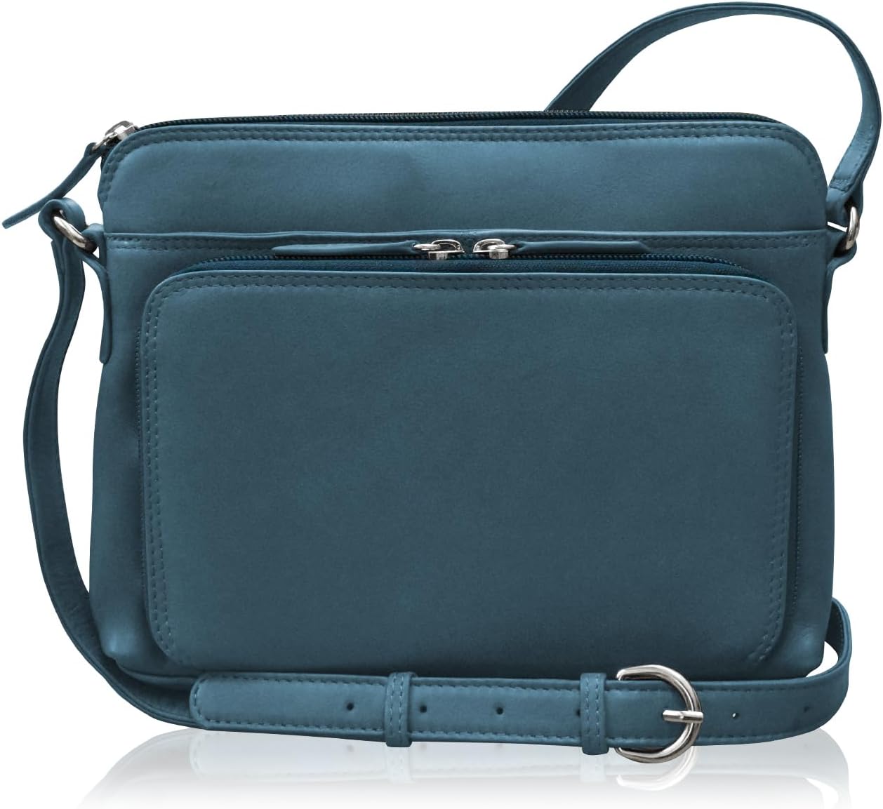 ili New York Genuine Leather Crossbody Bags for Women - Premium RFID Blocking Shoulder Bag Organizer with Adjustable Strap