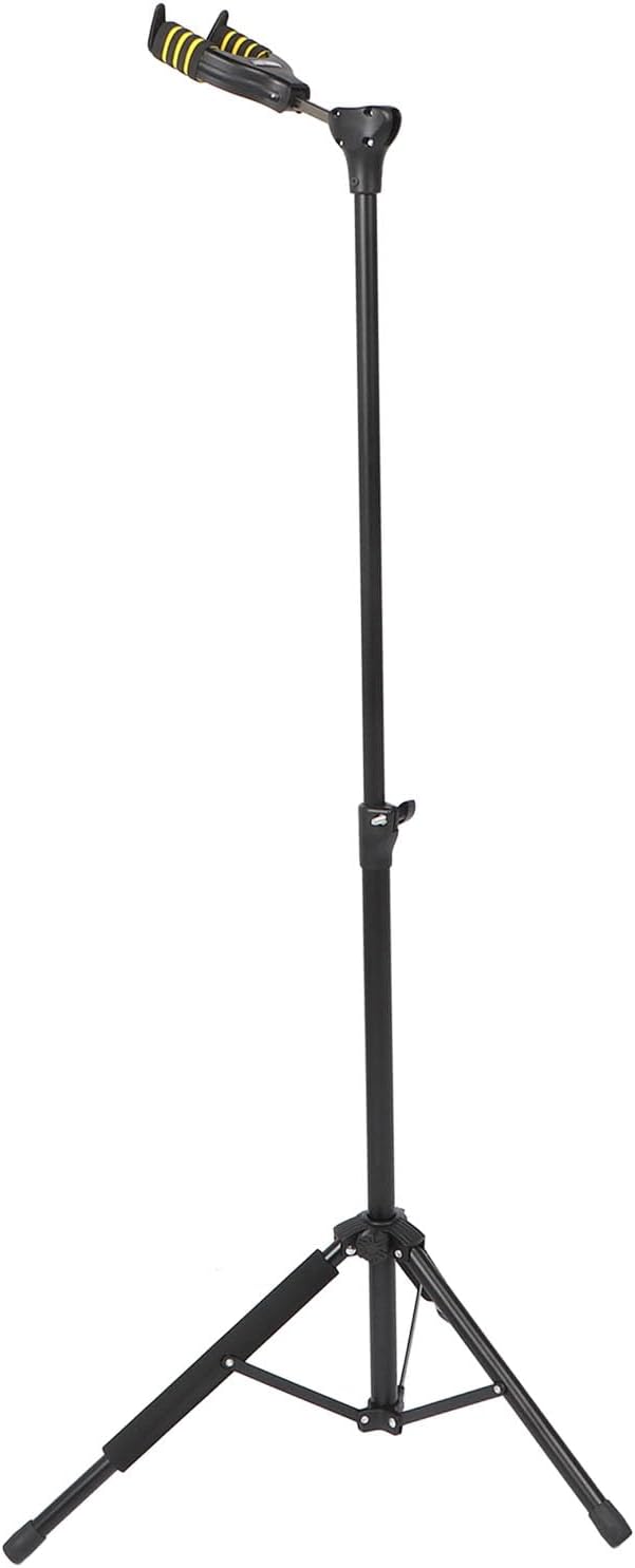 Adjustable Guitar Stand, Foldable Tripod with Gravity Auto Lock, Metal Frame for Acoustic Electric Bass Ukulele - Stable Support, Anti Scratch Protection, Portable for Musicians